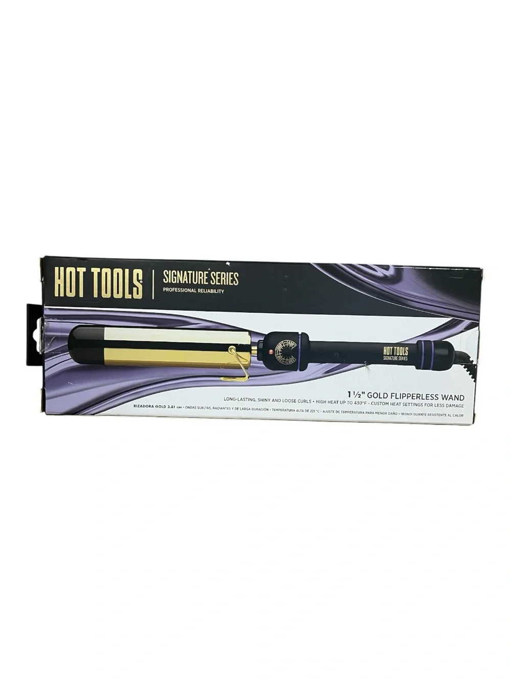 Hot Tools Gold Flipperless Curling Wand - Signature Series 1 1/2” NWT new in box